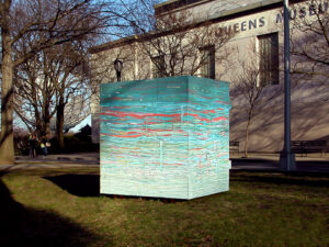 Clothing Drop-Bin Sculpture: Into the Fold, 2009 (museum)