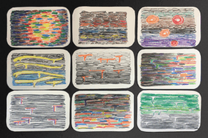 Clothing Sculpture Drawings: Playing Cards