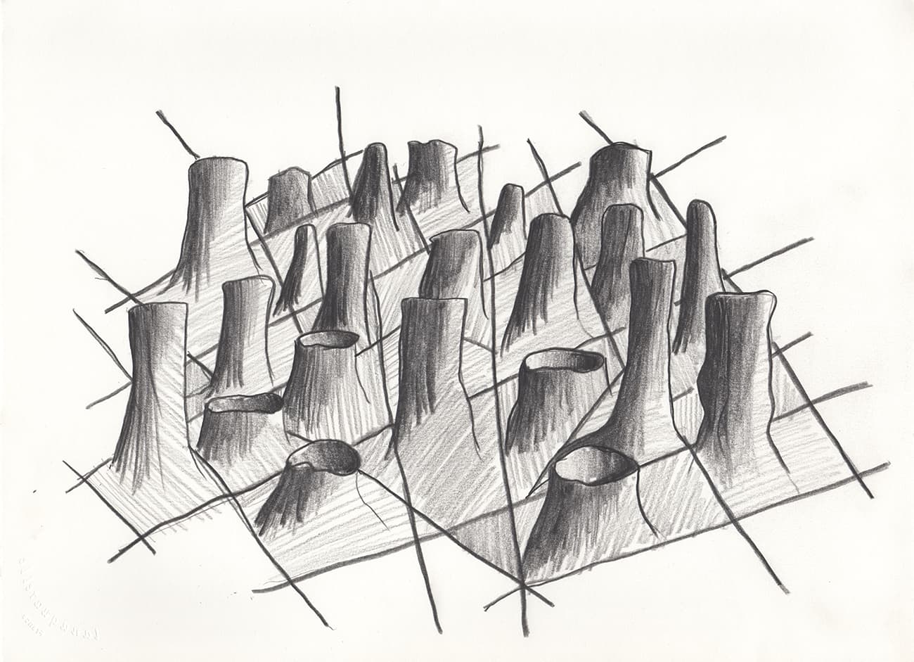 Clothing Sculpture Drawing: Sleeve Landscape 1