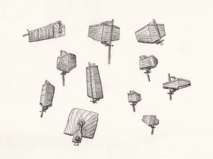 Clothing Sculpture Drawing: Clamp Study, 2017-19