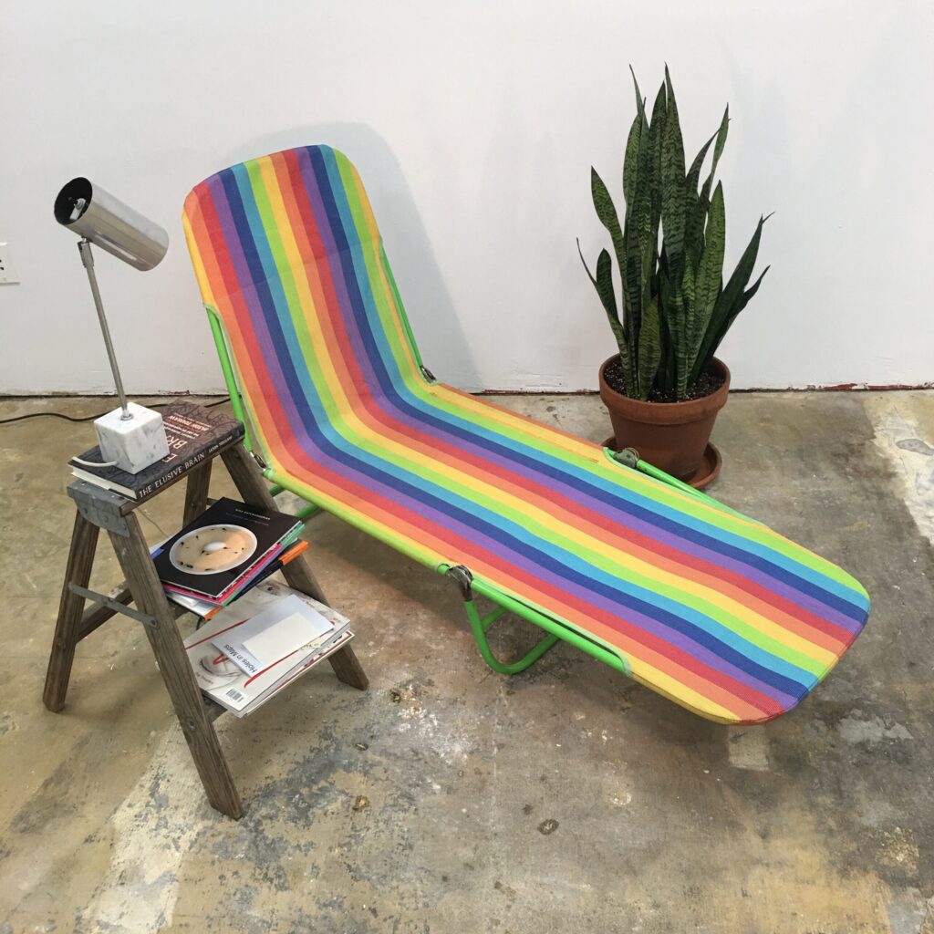 The artist in his natural habitat