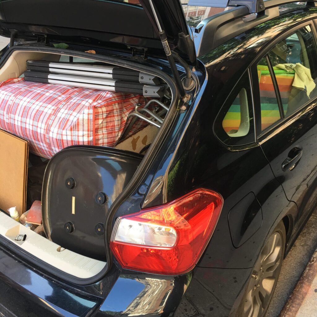 The better part of the pop-up studio, in my Subaru