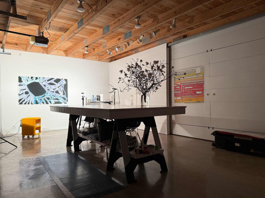 Derick's studio, on a good day.