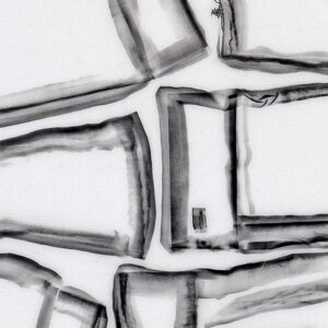 Textile Art: Black & White Arms (detail)